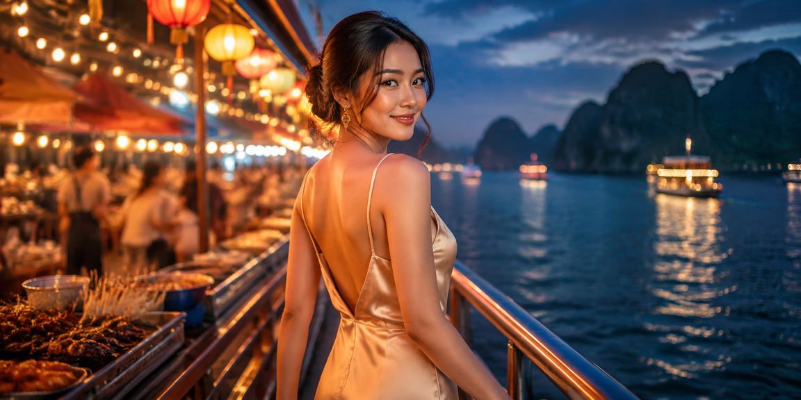 Đêm vịnh Hạ Long rực sáng với ánh đèn và không khí nhộn nhịp của người chơi