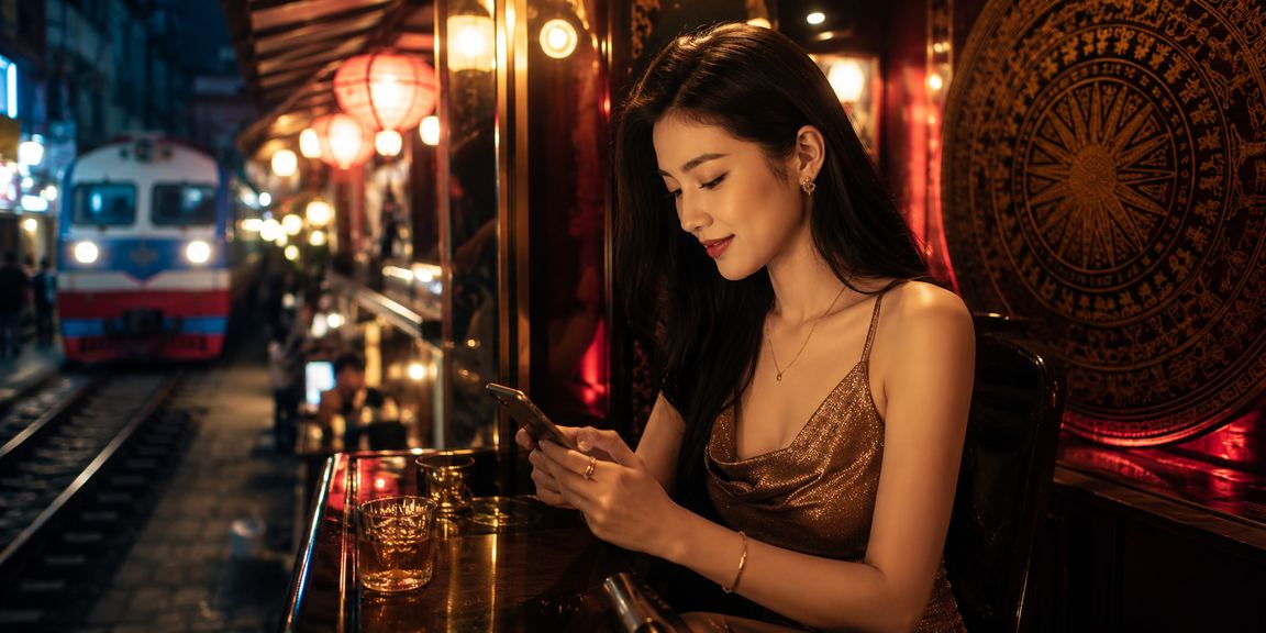 Người chơi tại Hà Nội trải nghiệm trò chơi slot jackpot trên màn hình neon