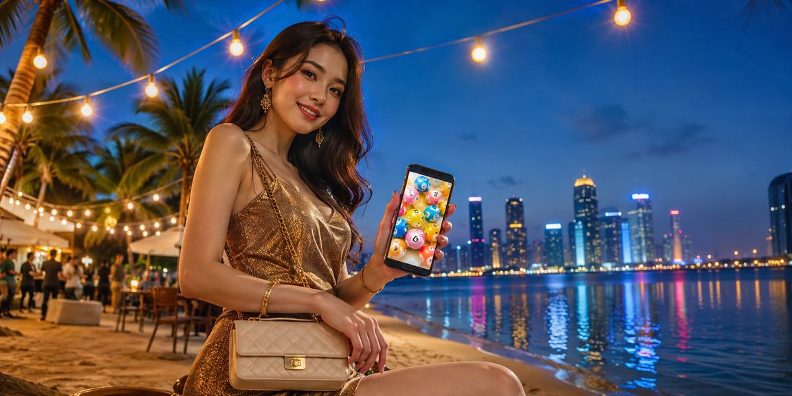 Người chơi xổ số và giải trí tại bãi biển Phú Quốc trong ánh chiều tà